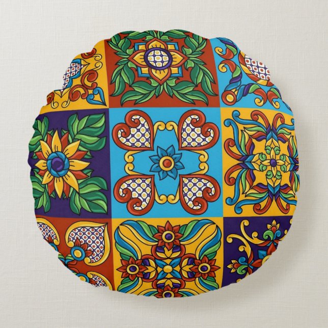 Almohada Redonda de Decoración Divertida (Anverso)