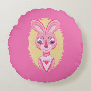 Almohada redonda de dibujos animados de conejita l