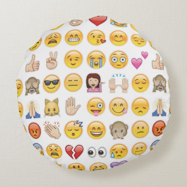 almohada redonda de emoji (Reverso)