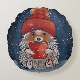 Almohada Redonda de Erizo Adorable