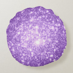 Almohada redonda de estrellas de lavanda