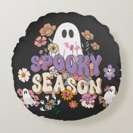 Almohada redonda de Fantasma Halloween Cutáneo Spo