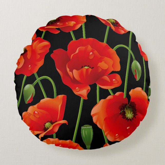 Almohada Redonda de Flor (Anverso)