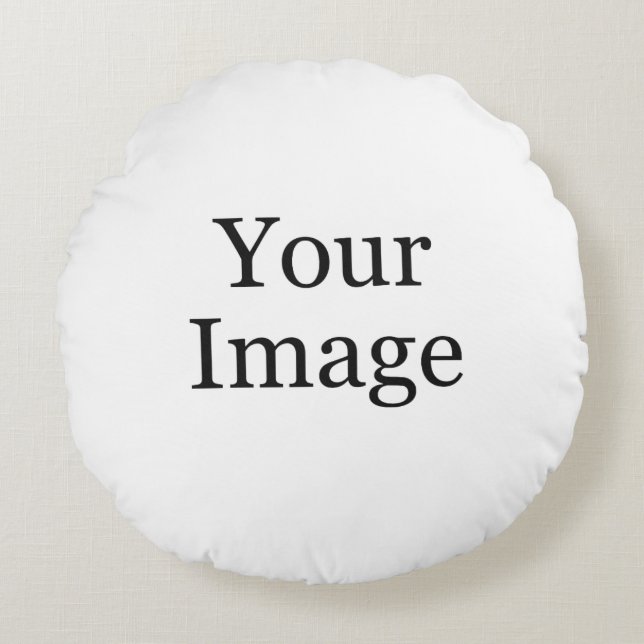 Almohada redonda de fotografía personalizado (Anverso)