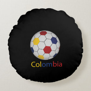 Almohada redonda de fútbol de Colombia