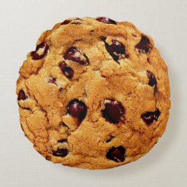 almohada redonda de galletas de chocolate