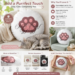 Almohada Redonda de Gatito "Maullido" | Regalo Min