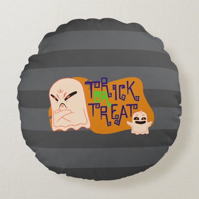 Almohada redonda de Halloween (Anverso)