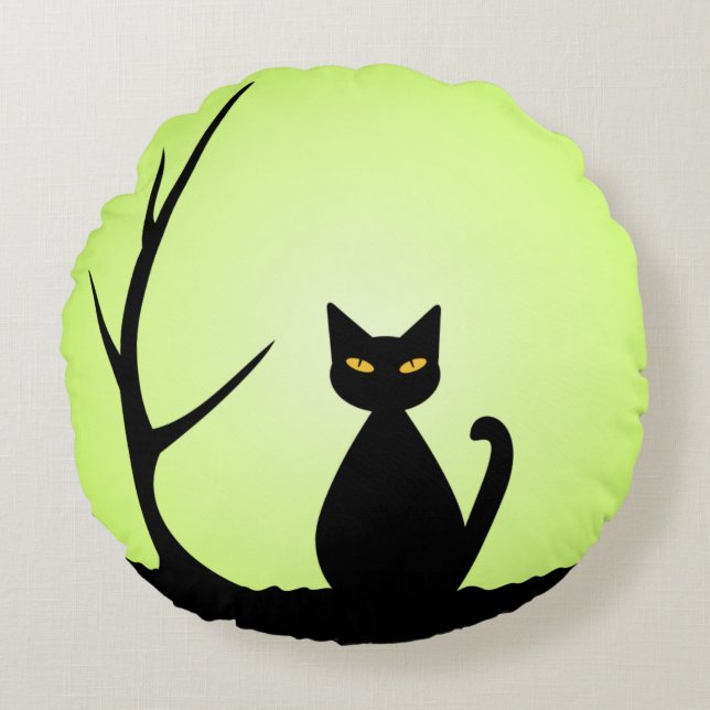 Almohada redonda de Halloween (Anverso)