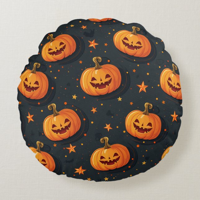 Almohada redonda de Halloween (Anverso)