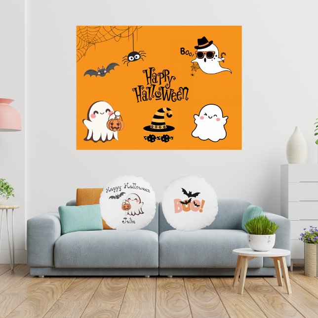 Almohada redonda de Halloween de sabor y fantasía (Subido por el creador)