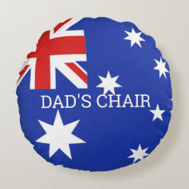 Almohada redonda de la bandera australiana DADS