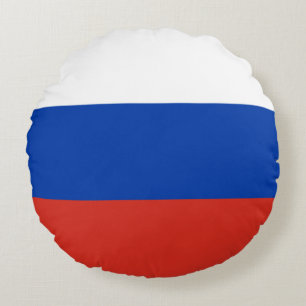 Almohada redonda de la bandera rusa (Rusia)