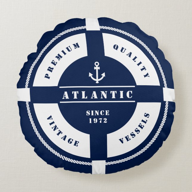 Almohada redonda de la boya de anillo con la (Anverso)