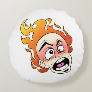 Almohada redonda de la cabeza de fuego escocesas
