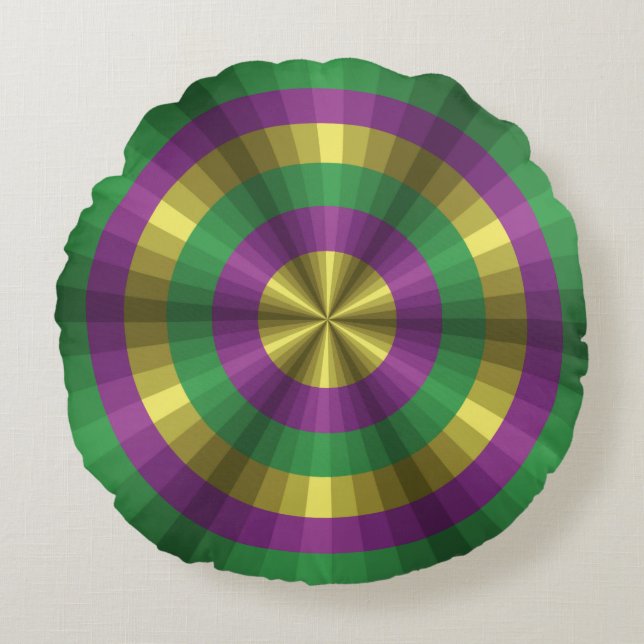 Almohada redonda de la ilusión del carnaval (Anverso)