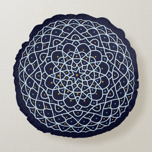 Almohada redonda de la noche celestial (Anverso)