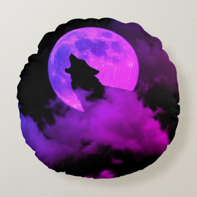 almohada redonda de lobo (Anverso)