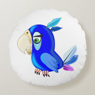 Almohada redonda de loro - Personalizable