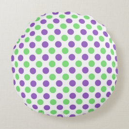 Almohada Redonda de Lunares Morado Menta - Lunar M