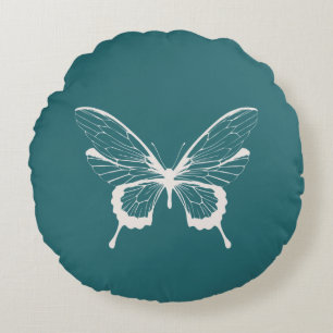 Almohada redonda de mariposa