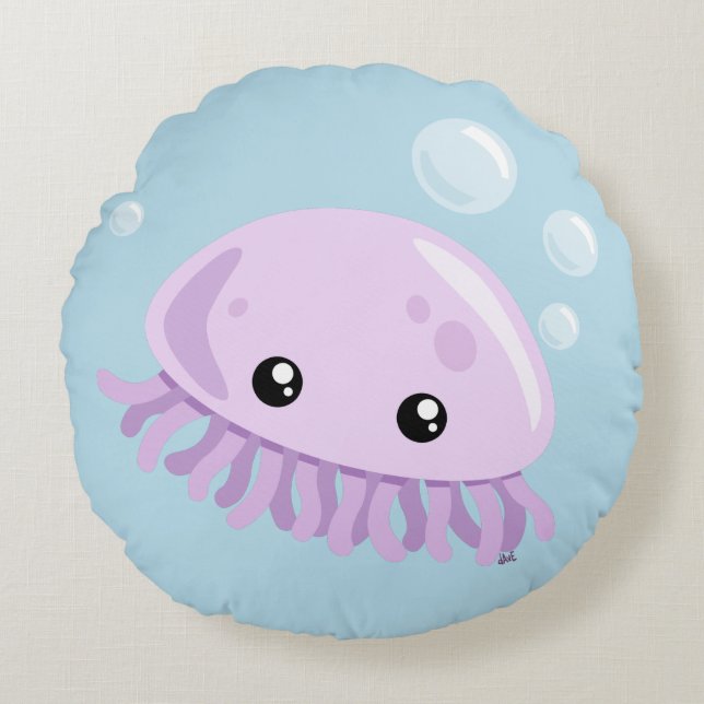 Almohada redonda de medusas finas (Anverso)