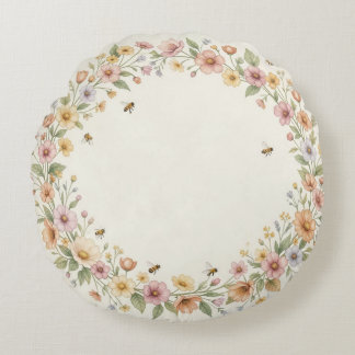 Almohada Redonda de Miel de Flor Silvestre – Cozy