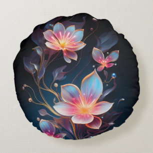 Almohada redonda de naturaleza floral - Arte gener