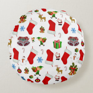 Almohada Redonda de Navidad