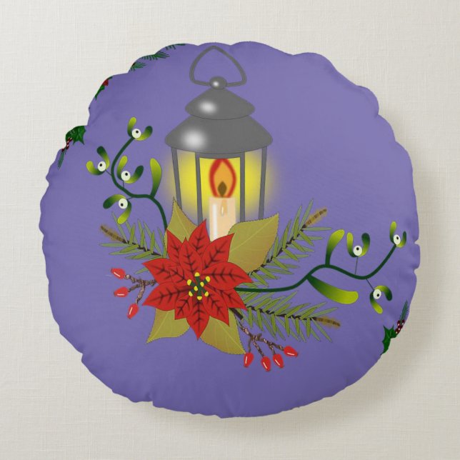 Almohada Redonda de Navidad, Ángel de Navidad (Anverso)