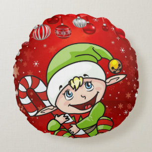 Almohada Redonda de Navidad, Elfo