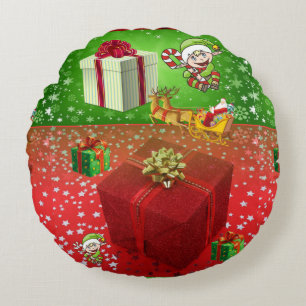 Almohada Redonda de Navidad, Elfo