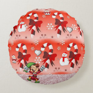 Almohada Redonda de Navidad, Elfo