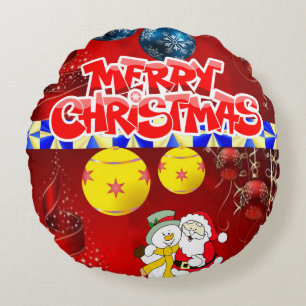 Almohada Redonda de Navidad, Feliz Navidad