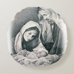 Almohada redonda de Navidad, Jesucristo