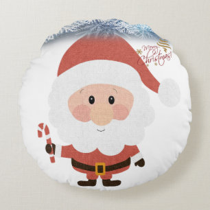 Almohada Redonda de Navidad, Santa