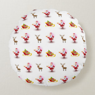 Almohada Redonda de Navidad, Santa