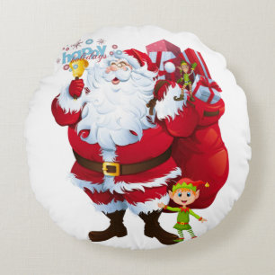 Almohada Redonda de Navidad, Santa
