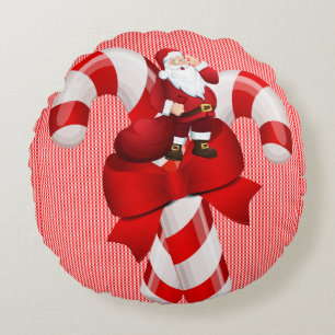 Almohada Redonda de Navidad, Santa