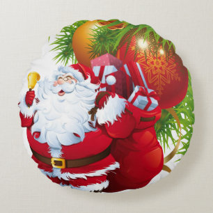 Almohada Redonda de Navidad, Santa