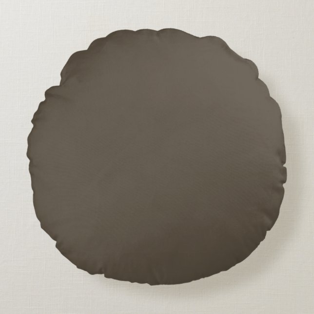 Almohada redonda de olivo profundo de madera maciz (Anverso)