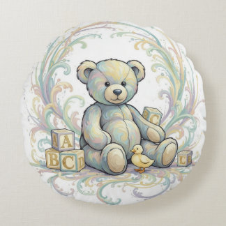 Almohada Redonda de Oso para Habitación de Niños