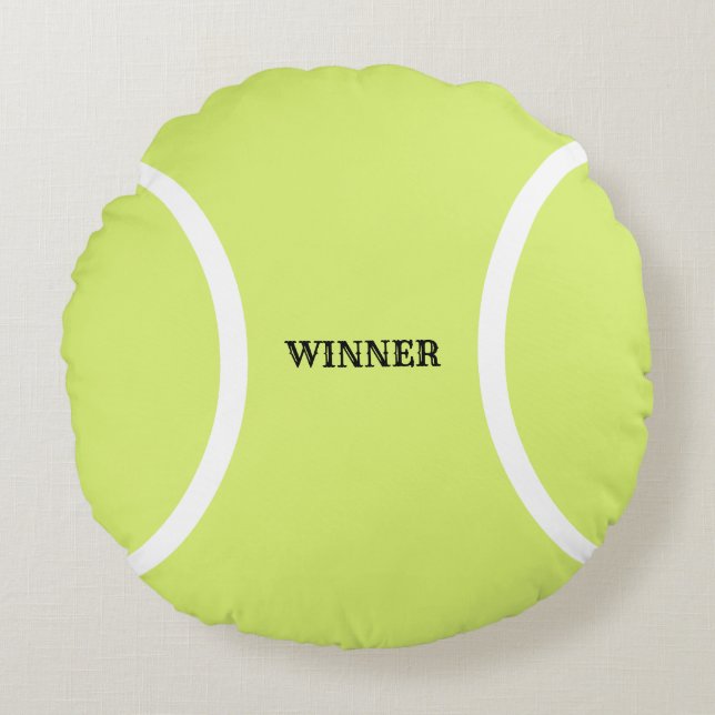 Almohada Redonda de Pelota de Tenis (Anverso)