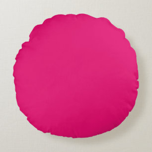 Almohada redonda de poliéster rosa caliente