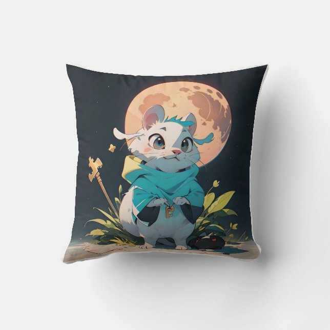 Almohada redonda de rata suave (Reverso)