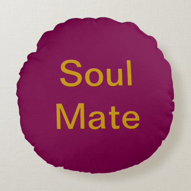 Almohada redonda de Soul Mate (Anverso)