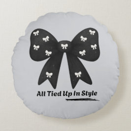 Almohada Redonda de Tirar 'Atada con Estilo'