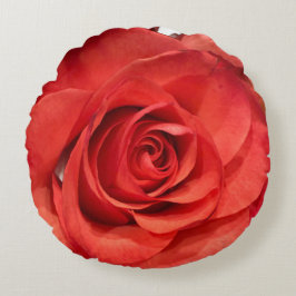 Almohada Redonda de Tirar con Foto de Flor de Rosa