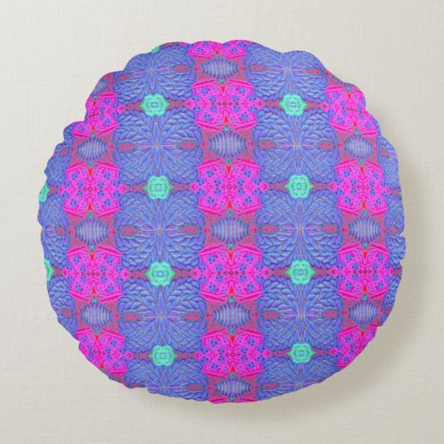 Almohada Redonda de Tirar de Bayas de Verano (Anverso)