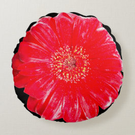 Almohada Redonda de Tirar de Gerbera Roja en Negri